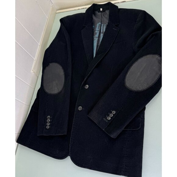Juicy Couture Corduroy Blazer Sport Coat Mens 44 Surgeon Cuffs Elbow Pads Y2K